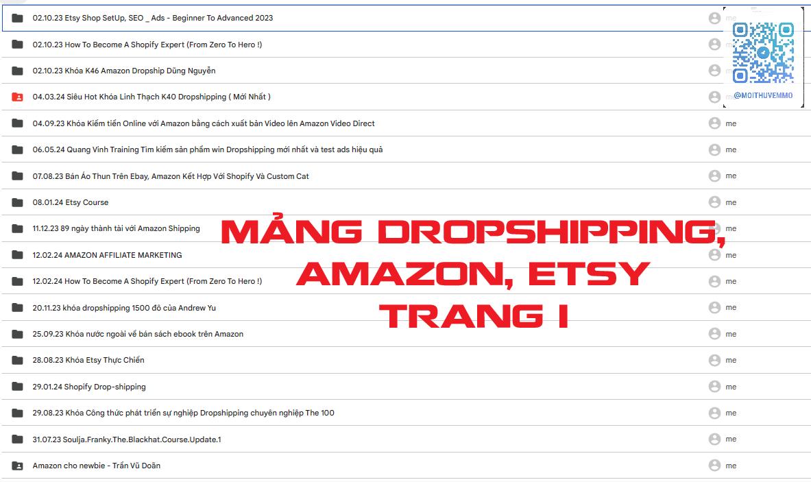 Khóa Về Mảng Dropshipping, Amazon, Etsy Trang 1.jpg