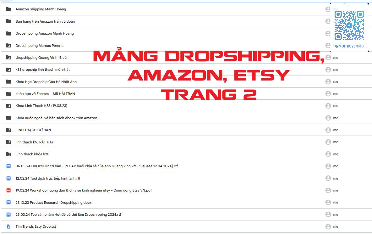 Khóa Về Mảng Dropshipping, Amazon, Etsy Trang 2.jpg