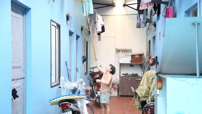 Công nhân, người lao động tại xã Kim Chung, huyện Đông Anh thuê nhà trọ ở khu dân cư - Ảnh: Ngọc Tú