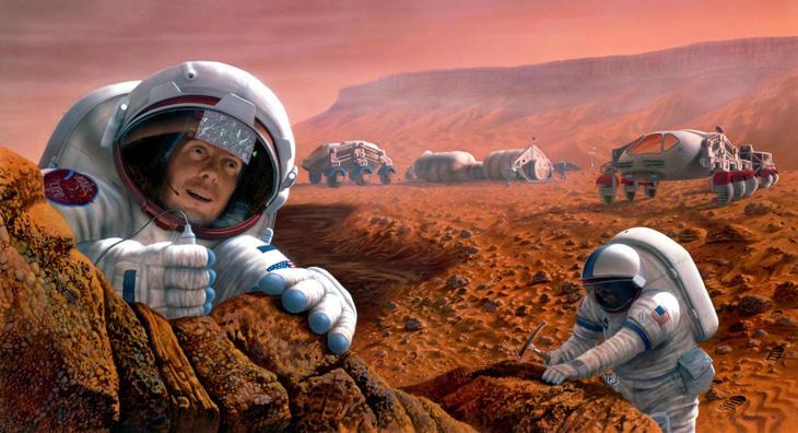 Viễn cảnh đưa người lên sao Hỏa - Ảnh: NASA