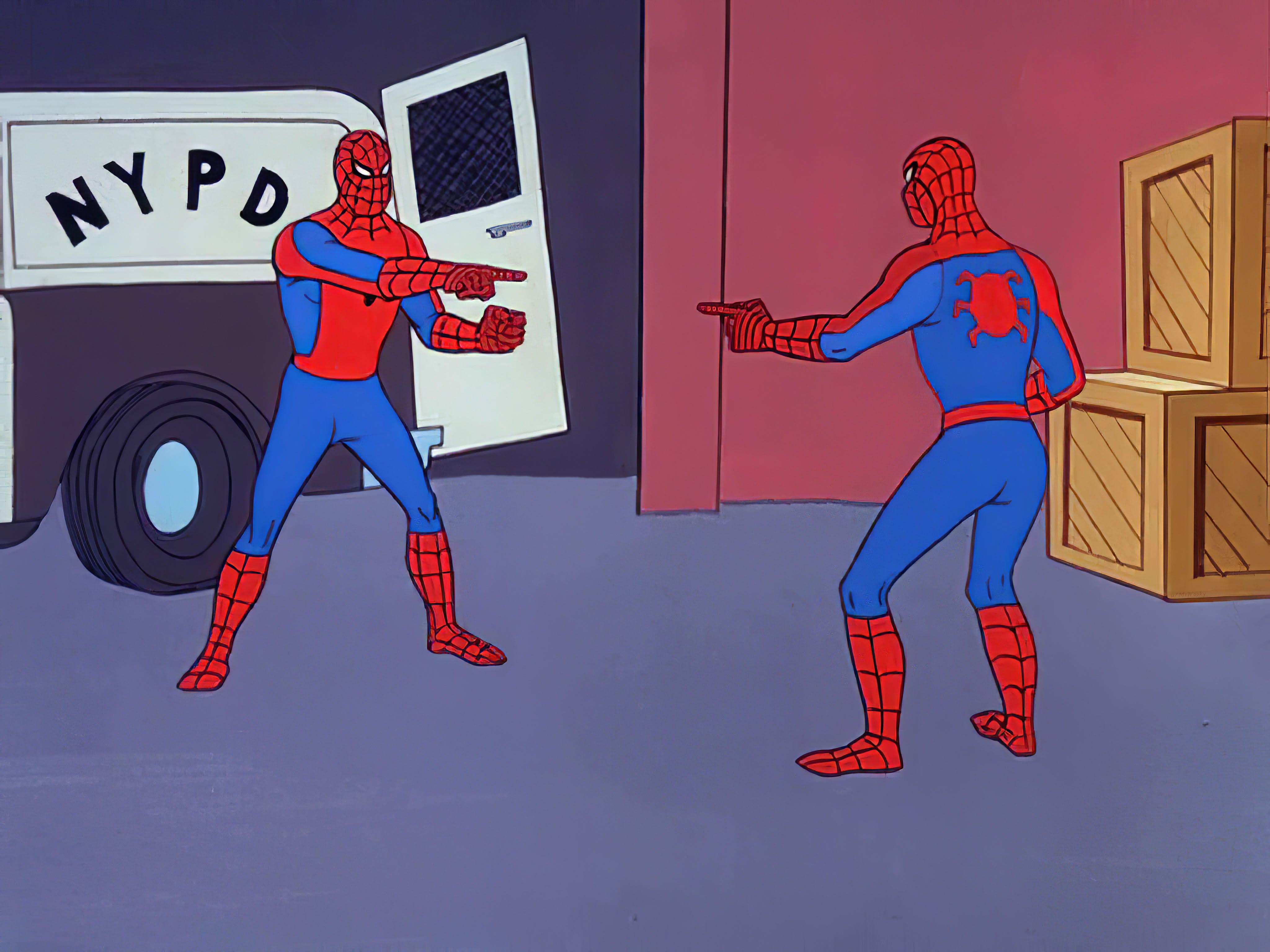 Original Spider-Man Pointing at Spider-Man Template restored ...
