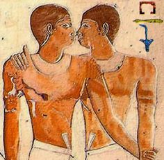 Niankhkhnum and Khnumhotep 2400 B. In the ancient Egyptian city of Saqqara, two royal court male manicurists are buried together in a joint tomb with depictions of each one's children behind them. Niankhkhnum and Khnumhotep Ancient Egyptian Cities, Ancient History, European History, Ancient Aliens, Ancient Artifacts, Ancient Greece, Art Gay, Lgbt History, Dark Ages