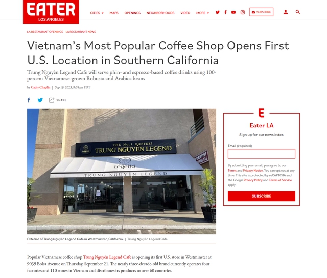 Sau Trung Quốc, Trung Nguyên Legend khai trương quán cà phê đầu tiên - Ảnh 1.