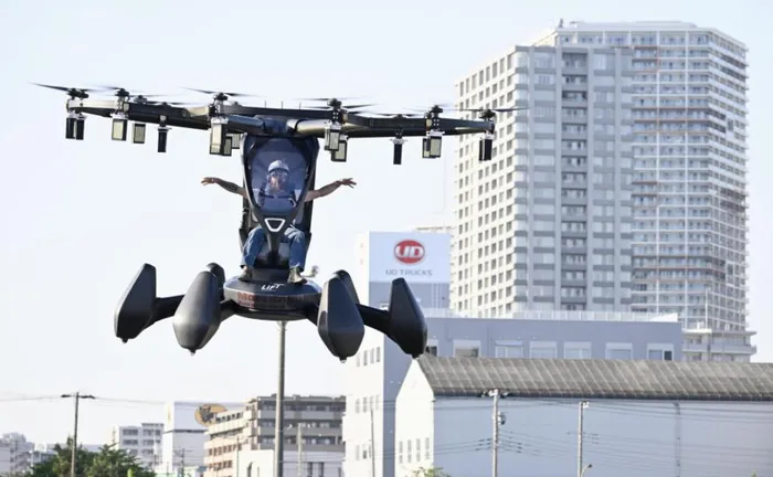Ô tô bay Hexa đã cất cánh lần đầu tiên ở thủ đô Tokyo (Nhật Bản). Ảnh: Kyodo News