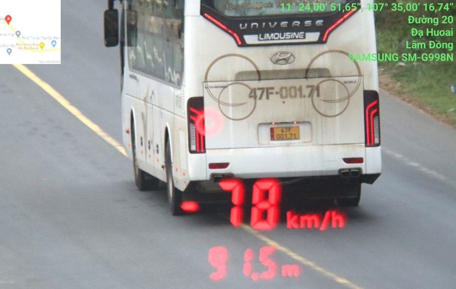 Lâm Đồng: Thu hồi phù hiệu nhiều xe khách vi phạm tốc độ cả trăm lần trong một tháng- Ảnh 1.