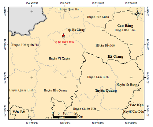 Động đất mạnh 3 độ ở trung tâm thành phố Hà Giang - Ảnh 1.