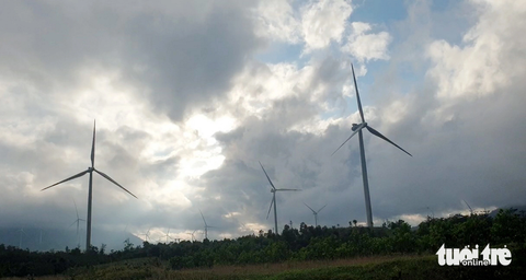21 trụ tuốc bin gió của hai nhà máy điện gió Hướng Linh 1 và Hướng Linh 2 bị phát hiện trồng “nhầm” chỗ - Ảnh: Q.NAM