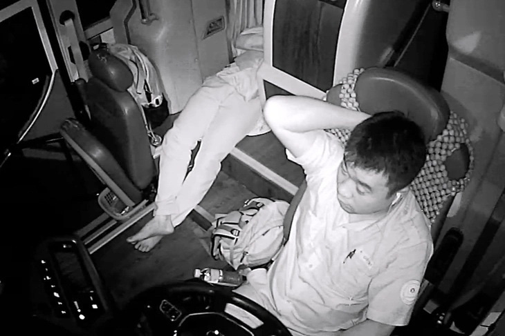 Hoàng Văn Tính, tài xế xe khách Thành Bưởi, gây tai nạn làm chết nhiều người vào hôm 30-9 ở Định Quán (Đồng Nai) - Ảnh cắt từ clip