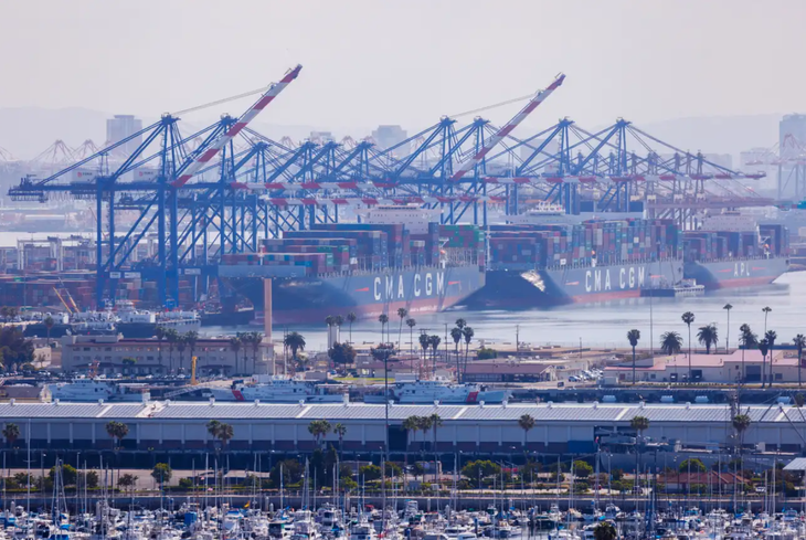 Cảng Los Angeles tại bang California, Mỹ - Ảnh: REUTERS