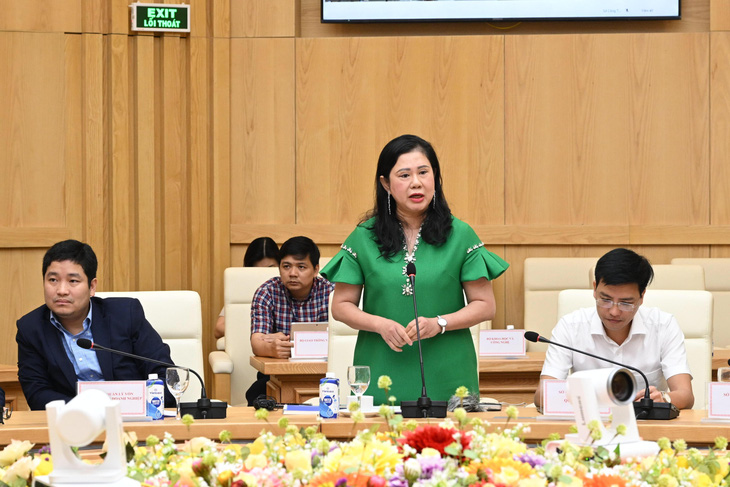 Bà Huỳnh Thị Kim Quyên - chủ tịch kiêm tổng giám đốc Công ty cổ phần Tập đoàn The Green Solutions - Ảnh: C.DŨNG