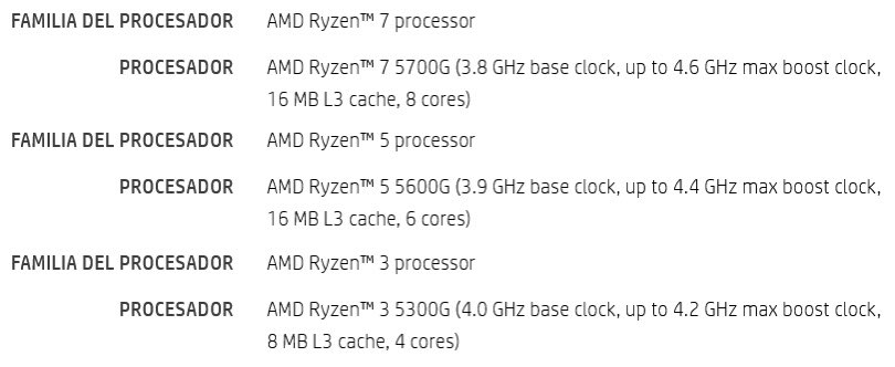 AMD Ryzen 5000G Cezanne Desktop Zen 3 APUs