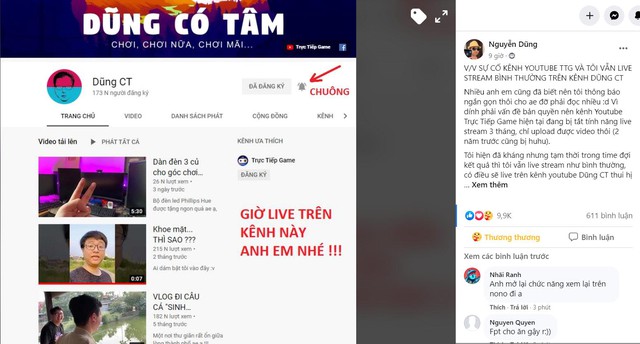 Kênh stream game hàng đầu Việt Nam - Trực Tiếp Game bất ngờ bị khóa LiveStream 3 tháng - Ảnh 2.