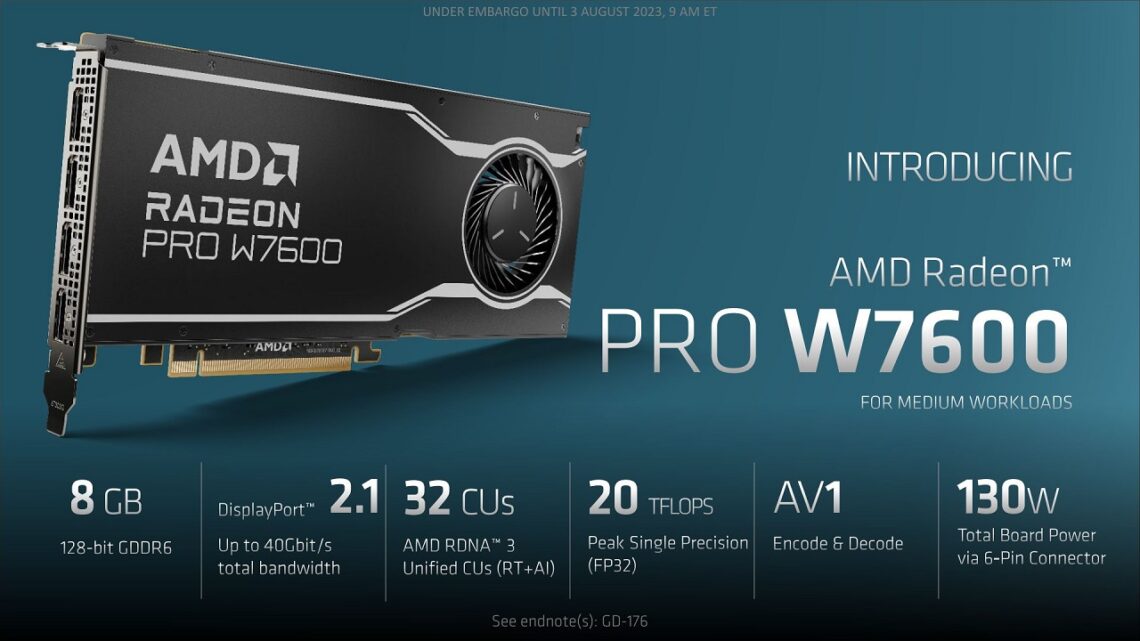 AMD công bố dòng card đồ họa AMD Radeon PRO W7000 Series mới dành cho Workstation - Tin Gadget