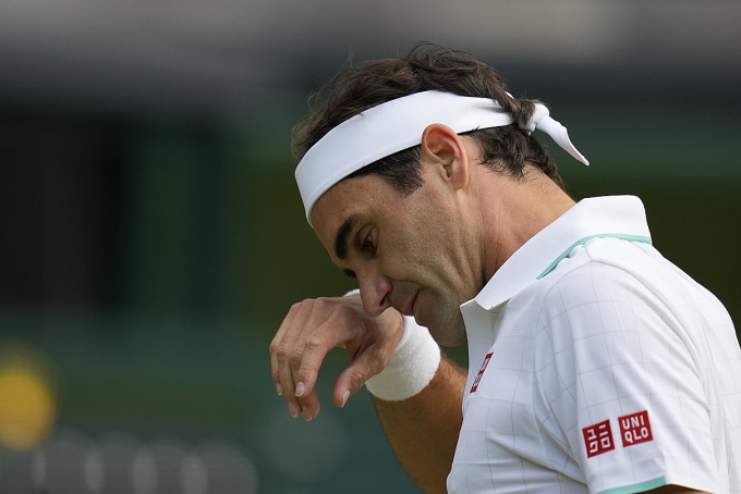 Lần gần nhất Federer thua sau ba set ở Wimbledon là trước Mario Ancic năm 2002. Ảnh: AP