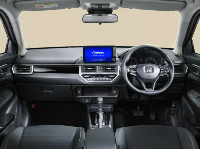 Nội thất của WR-V và Elevate giống nhau, với đồng hồ kỹ thuật số 7 inch và màn hình thông tin giải trí 10,25 inch. Ảnh: Honda