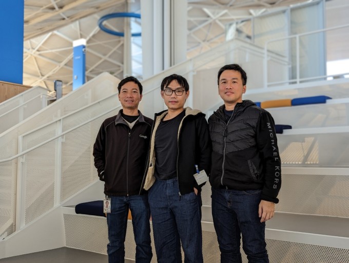 Ba tiến sĩ người Việt tại Google DeepMind (từ phải qua): Lê Viết Quốc, Trịnh Hoàng Triều, Lương Minh Thắng. Ảnh: Nhân vật cung cấp