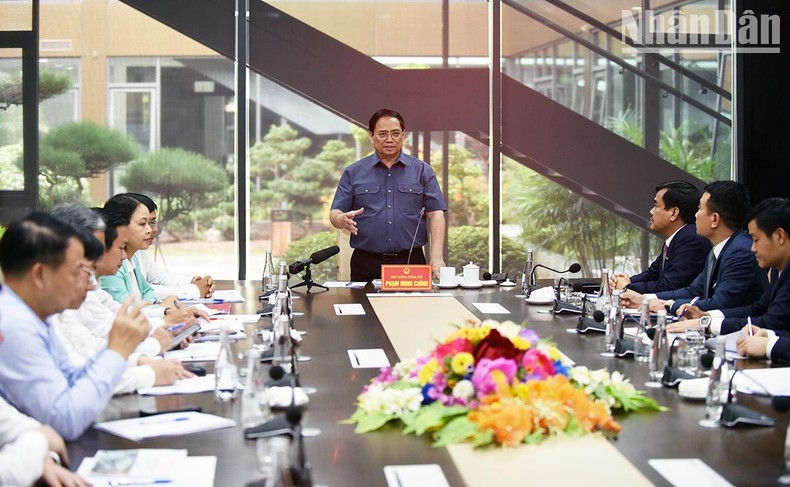 [Ảnh] Thủ tướng Phạm Minh Chính thăm Nhà máy sản xuất, lắp ráp ô-tô Hyundai Thành Công ảnh 7