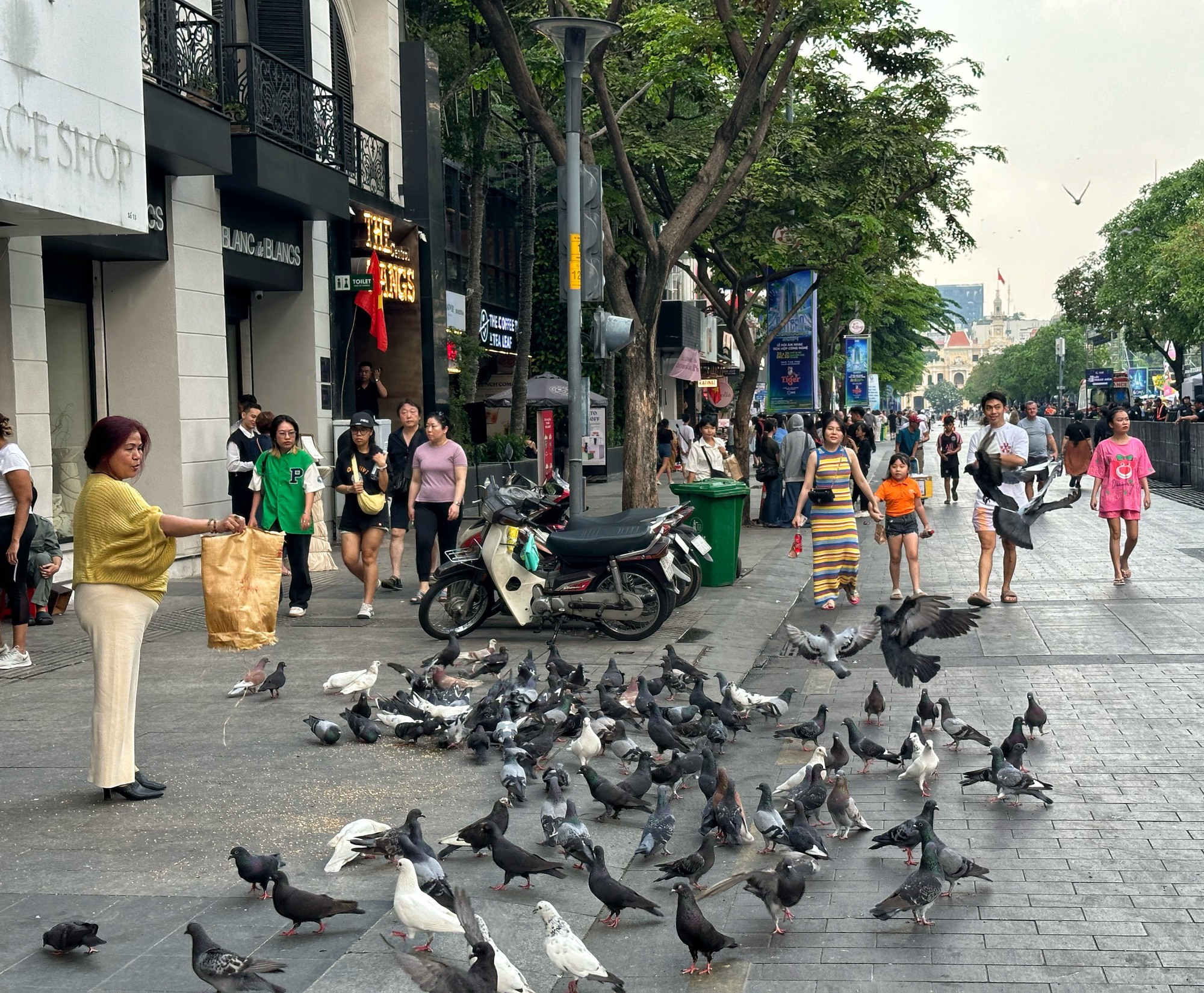 Trung tâm TP.HCM: Hàng dài người ở Phố đi bộ Nguyễn Huệ tìm chỗ đẹp xem pháo hoa đón 2024- Ảnh 5.