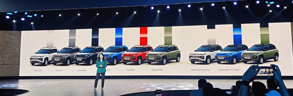 Các màu sơn xe của Hyundai Exter 2023 