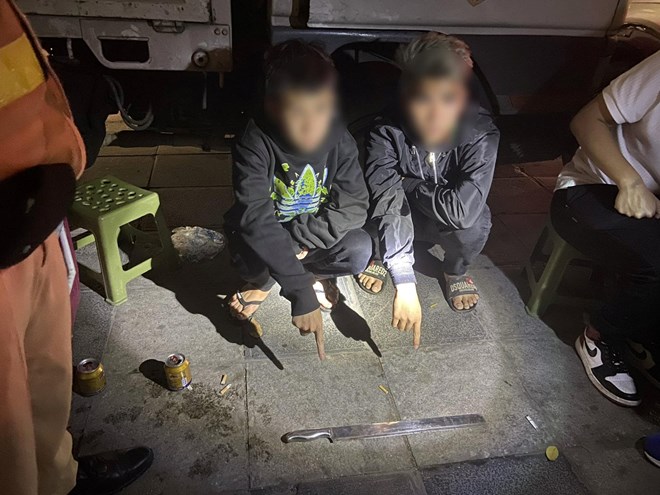 Xử lý thanh, thiếu niên mang hung khí đi du xuân ở Hà Nội
