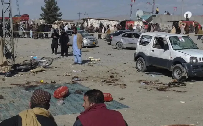  Hiện trường vụ đánh bom khủng bố của IS ở Khanozai, Balochistan, Pakistan vào ngày 7 tháng 2 năm 2024. Ảnh: AP 