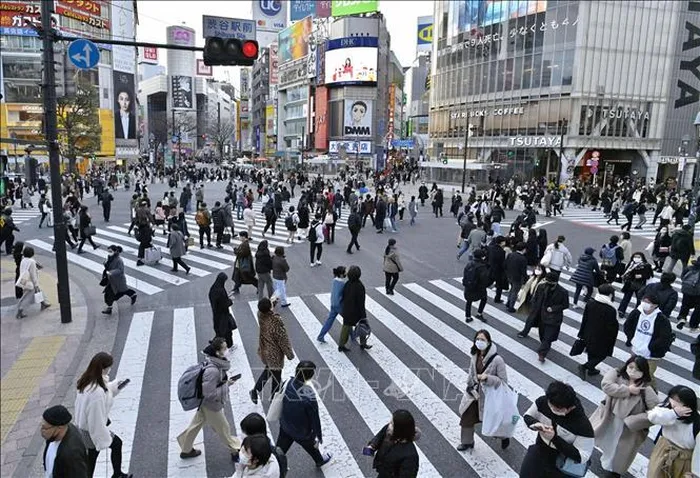 Người dân di chuyển trên đường phố tại Tokyo, Nhật Bản. Ảnh tư liệu: Kyodo/TTXVN