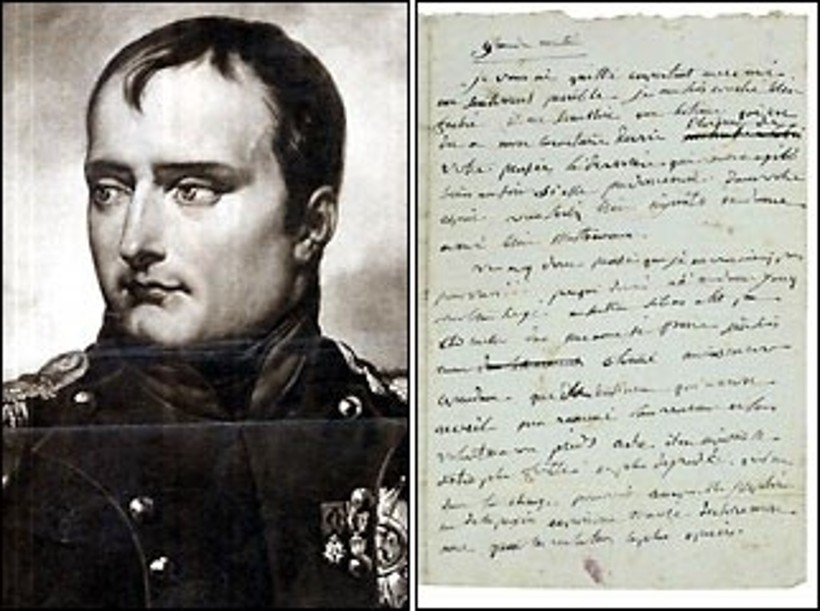 Bút tích của Napoléon trong một bức thư gửi Joséphine.