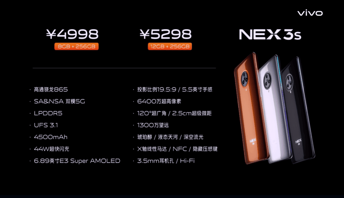 Vivo NEX 3s 5g is Official 